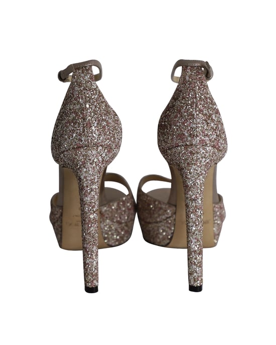 Jimmy Choo Plattform Sandalen in pinkem Glitter - Image 4