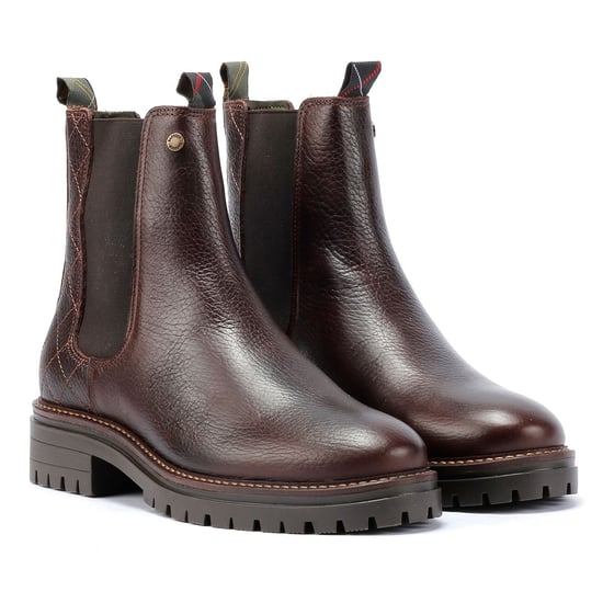 Barbour Evie Leder Damen Stiefel Braun - Image 1
