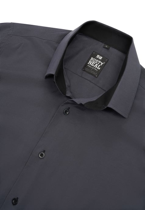 Rusty Neal Overhemd Slim Fit Grau - Image 3