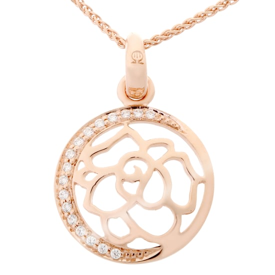 Orphelia 'Blair' Damen 925 Sterling Silber Set: Kettenanhänger + Ohrringe - Rosé SET-7089/1 - Image 2