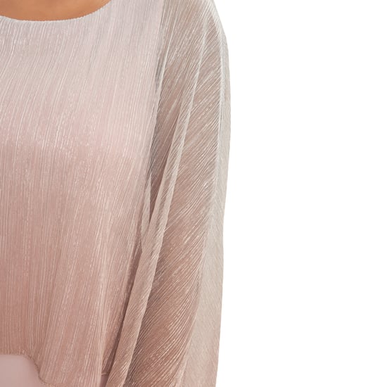 Shyla Foil Cape Chiffon Cocktail Dress