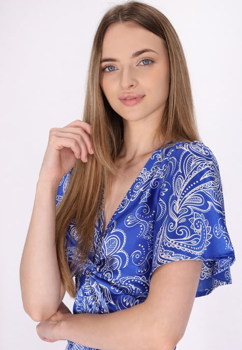 Dreimaster Kleid Damen Weiss Flieder - Image 5