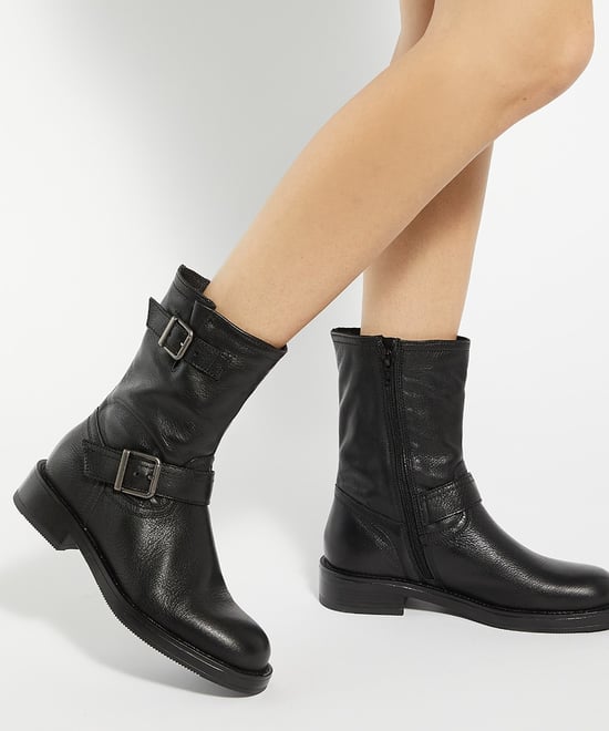 Dune Pixen Damenlederstiefel In Schwarz - Image 3