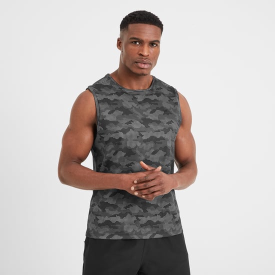 Stean Mens Tech Vest Black Dot Camo