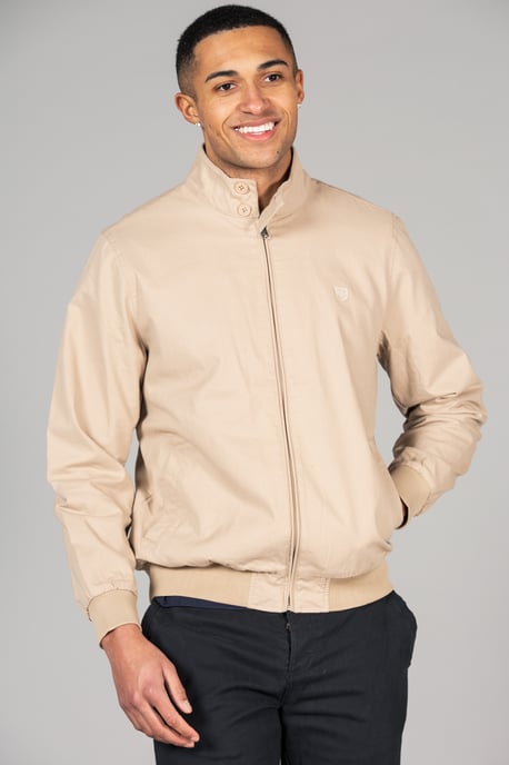 Stone Cotton Funnel Neck With Buttons Jacket