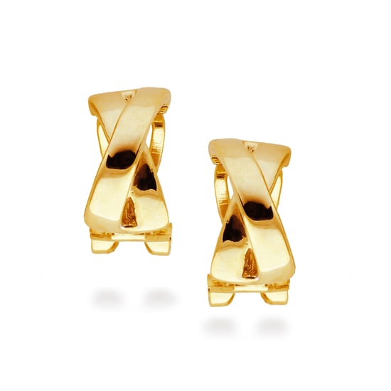 Luxenter Queen Earrings finished in 18 Kts Yellow Gold