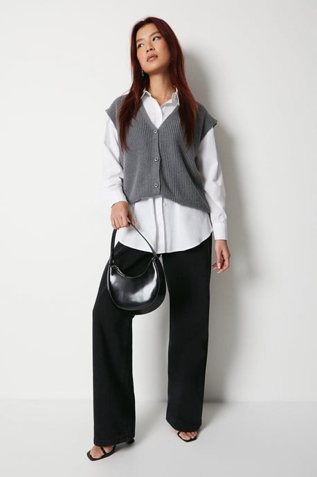 Knitted Button Through Waistcoat
