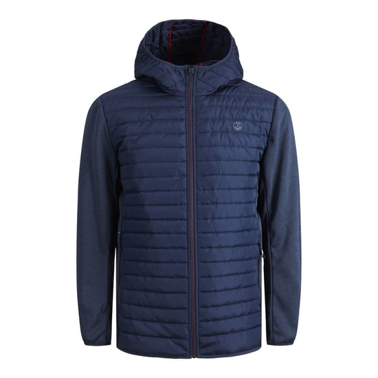 Bequeme Steppjacke für Herren von der Marke JACK & JONES. Sehr angenehm zu tragen, bequem und sportlich geschnitten zugleich. Zwei seitliche Reißverschlusstaschen und die Innentasche bieten sicheren Platz für Habseligkeiten. Die Kapuze ist nicht verstellb - Image 1