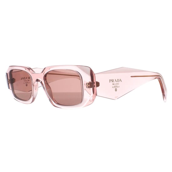 Prada Rectangle Womens Transparent Peach Light Brown PR17WS