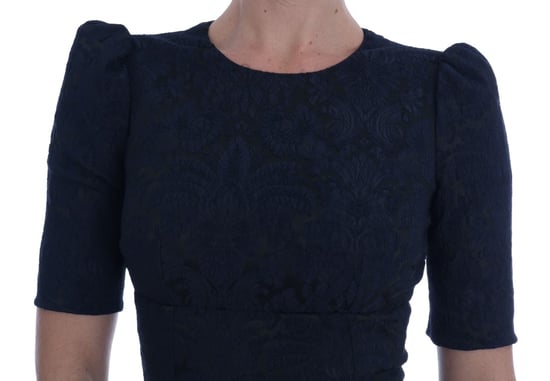 Dolce & Gabbana - Mini robe évasée noire et bleue pour femme - Image 4