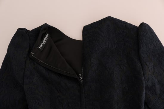 Dolce & Gabbana - Mini robe évasée noire et bleue pour femme - Image 5