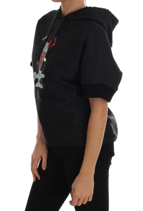 Dolce & Gabbana Women's Black Fairy Tale Crystal Sweater à capuche - Image 2