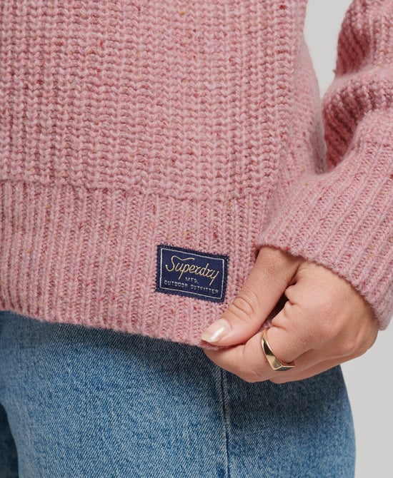 Superdry Tweed Ribbed Crew Neck Jumper