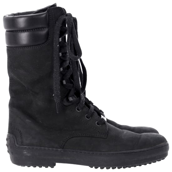 Tods' Schnürkampfstiefel aus schwarzem Wildleder - Image 1