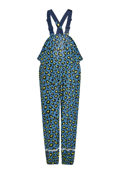 Schmuddelwedda Regenhose Mädchen (Kids) Stahlblau Limette Leo - Image 1