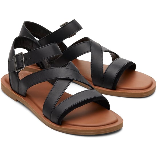 TOMS Sloane 100% Kuh Damen Sandalen in Schwarz - Image 1
