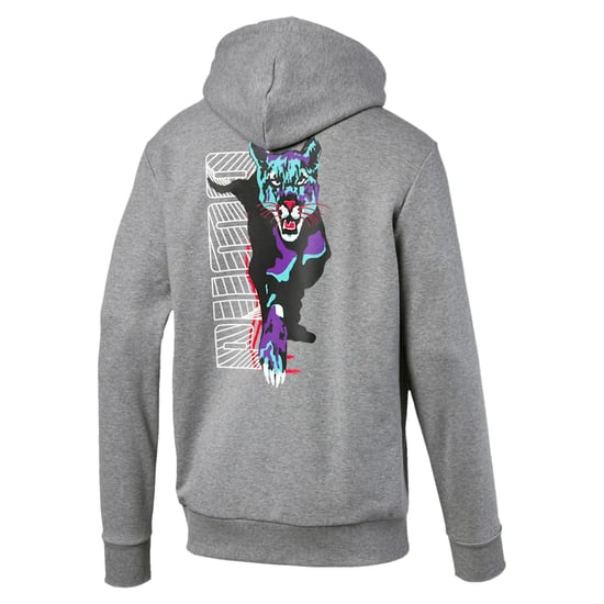 Puma Claw Pack Hoody Long Sleeve Grey Mens Pullover Cotton Jumper 595756 03