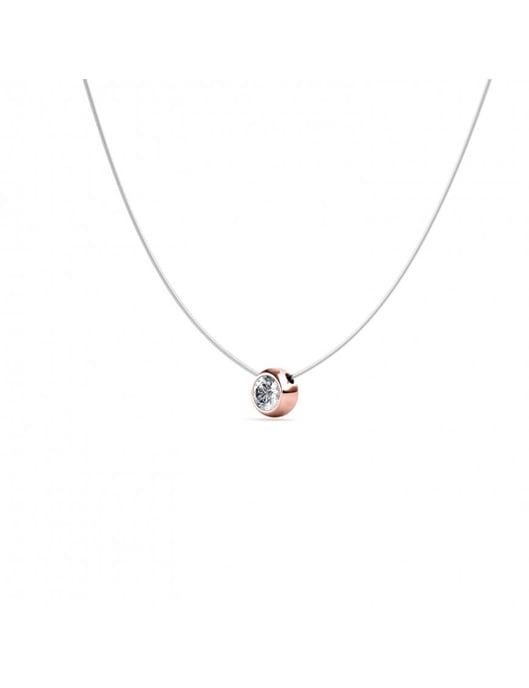 Mond-Halskette - Rose Gold und Kristall - Image 3