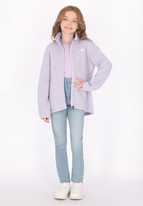 Schmuddelwedda Strickfleecejacke Mädchen Grauviolett Melange - Image 2