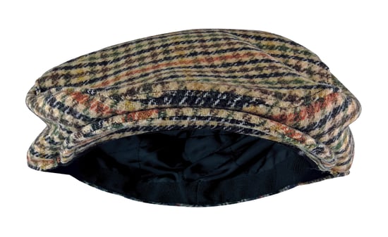 Herren traditionell überprüft Tweed flache Kappe | Socke Snob | Newsboy Style - GL228 Beige / Rot - Image 2