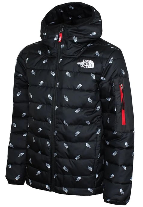 The North Face Junior Boys Wattierte Jacke II / TNF Black Tossed Logo Print - Image 1