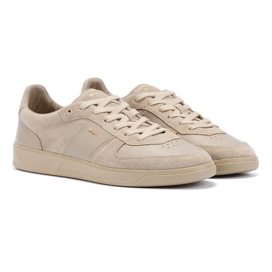 Boss Brandon Veloursleder Herren Beige Sneaker - Image 1