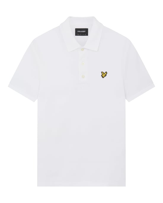 Lyle & Scott Einfarbiges Poloshirt in Weiß - Image 5