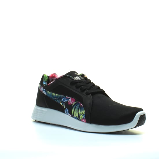Puma ST Trainer Evo Grafic Black Floral Lace Up Mens Running Trainers 362212 01