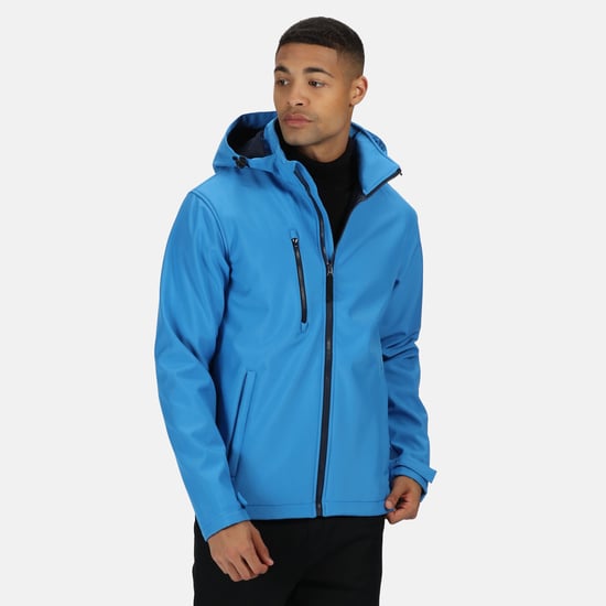 Regatta Mens Venturer 3 Layer Membrane Soft Shell Jacket (French Blue/Navy)