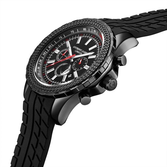 Hand Assembled Anthony James Limited Edition Chronograph Dashboard Black