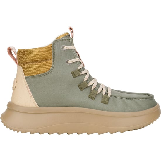 HEYDUDE Wendy Peak Apres PU beschichtetes Segeltuch Damen Olive Stiefel - Image 6