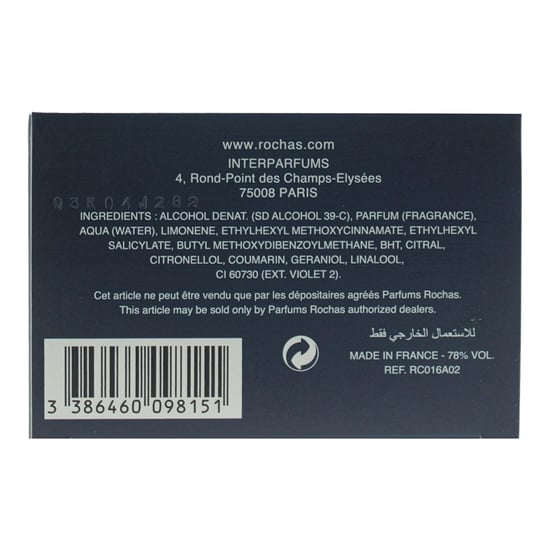 L'Homme Rochas Eau De Toilette Vaporisateur 60 ml - Image 4