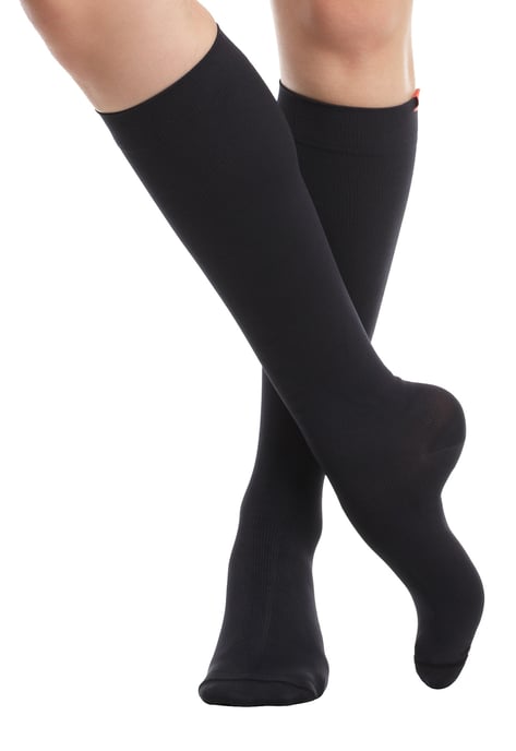VIM&VIGR - Abgestufte Kompressionssocken 20-30 mmhg mit feuchtigkeitstransportierendem Nylon für Männer & Frauen - Schwarz - Image 2