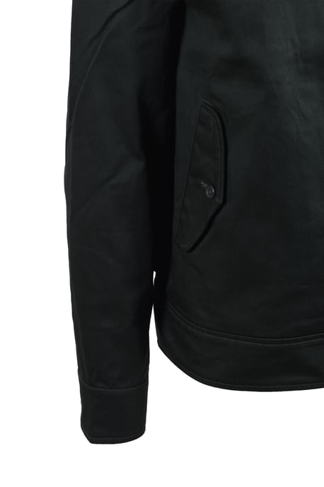 Fred Perry gewachste Baumwoll-Harrington-Jacke Nachtgrün - Image 4