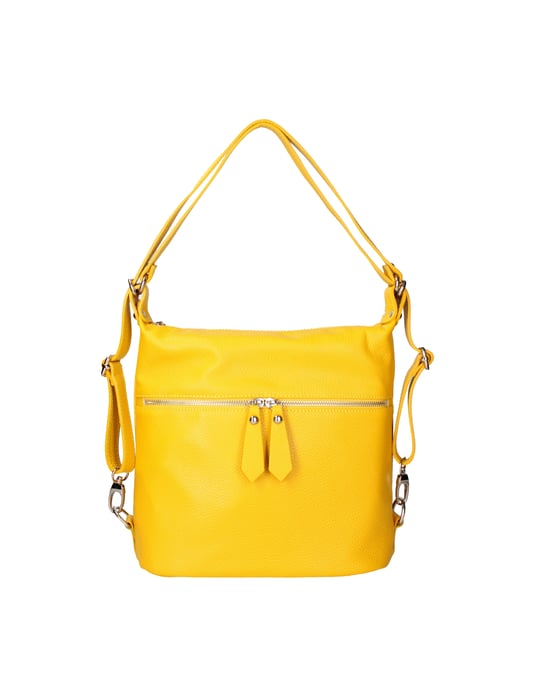 Viola Castellani Umhängetasche in einem Rucksack umwandelbar Frauen YELLOW - Image 1