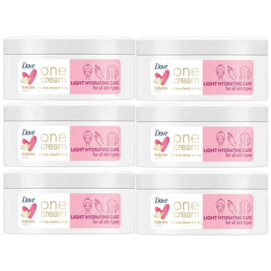 Dove Light Hydrating Care One Cream for Face,Hands & Body for All Skin 250ml,6pk