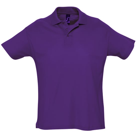 SOLS Herren Sommer II Pique Kurzarm-Poloshirt (dunkelviolett) - Image 1