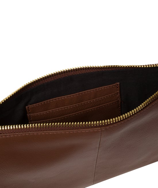 'Anya' Dark Tan Nappa Leather Cross Body Bag
