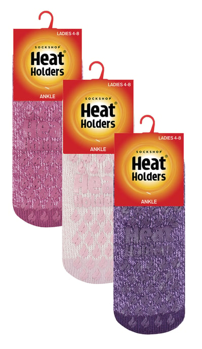 Wärmehalter - 3-Paar-Multipack Damen-Slipper-Socken mit Grippern - Pisa 2 - Image 2