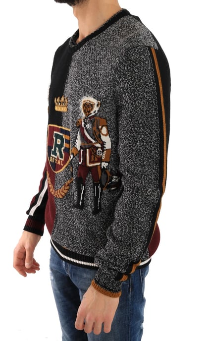 Dolce & Gabbana Multicolor Knitted Cashmere Wool Sweater