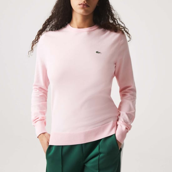 Women's Lacoste Organic Cotton Crewneck Sweatshirt in Pink - Image 1