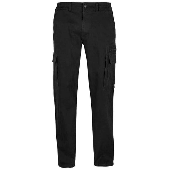 SOLS Mens Docker Stretch Cargo Trousers (Black)
