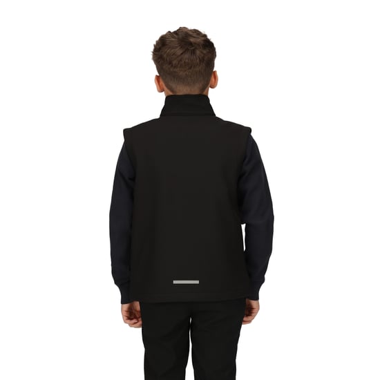 Regatta Childrens/Kids Ablaze Softshell Reflective Gilet (Black)