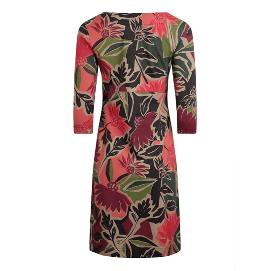 Weird Fish Womens/Ladies Starshine Abstract Floral Jersey Organic Dress (Pink)