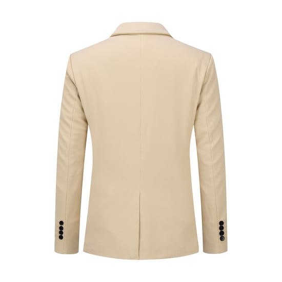 Men's Suit Jacket Slim Fit Coat Business Daily Blazer Beige