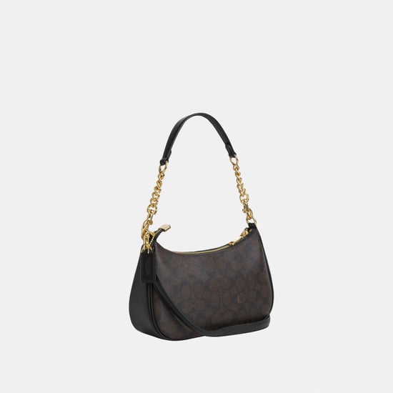 Teri Shoulder Bag in Signature Canvas with Chain Strap - Image 2