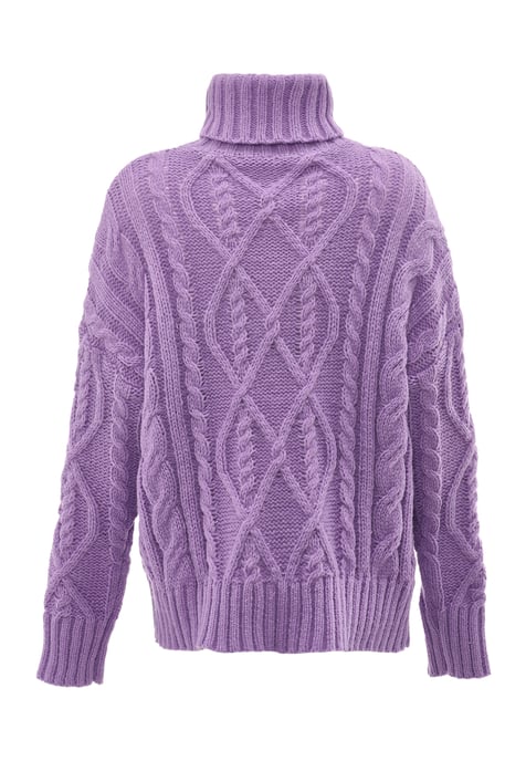 Mymo Rollkragenpullover Damen Lavendel - Image 2