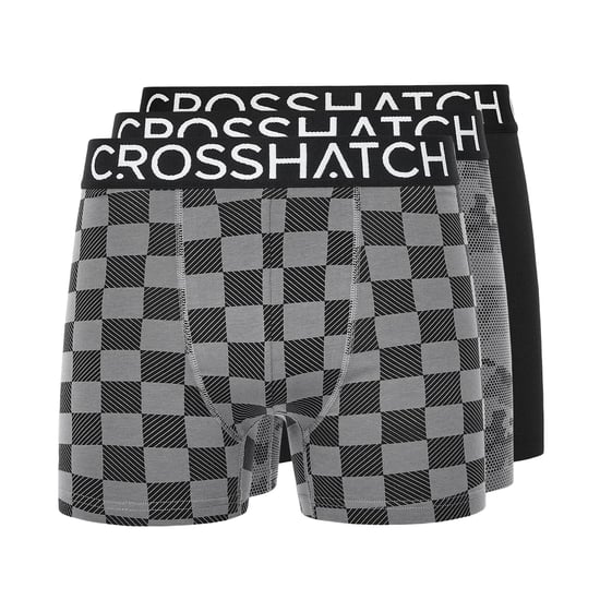 Crosshatch - "Bresler" Boxershorts für Herren(3er-Pack) (Schwarz) - Image 1
