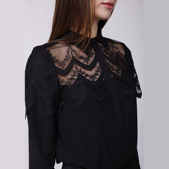Shirt aus Spitze mit Wellenschliff - Image 3