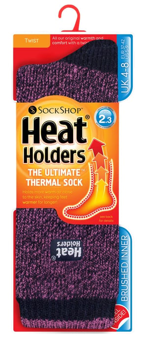 Heat Holders - Gemusterte warme Damen-Winter-Thermosocken 4-8 UK - Image 2